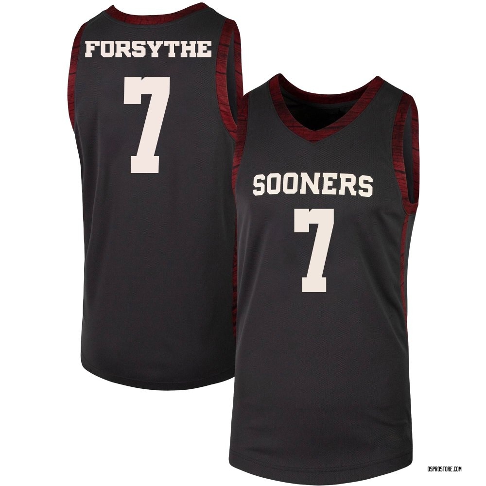 Men's Dayton Forsythe Oklahoma Sooners Replica Basketball Jersey - Anthracite