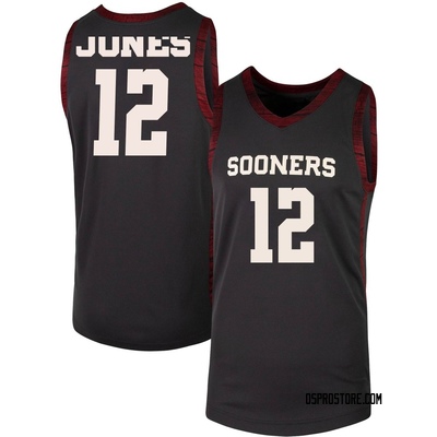 Men's Jadon Jones Oklahoma Sooners Replica Basketball Jersey - Anthracite