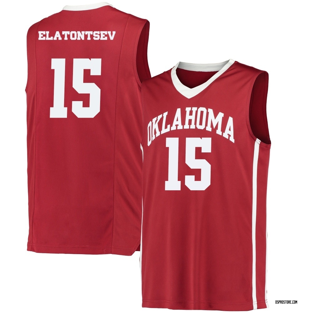 Men's Kirill Elatontsev Oklahoma Sooners Replica Performance Basketball Jersey - Crimson