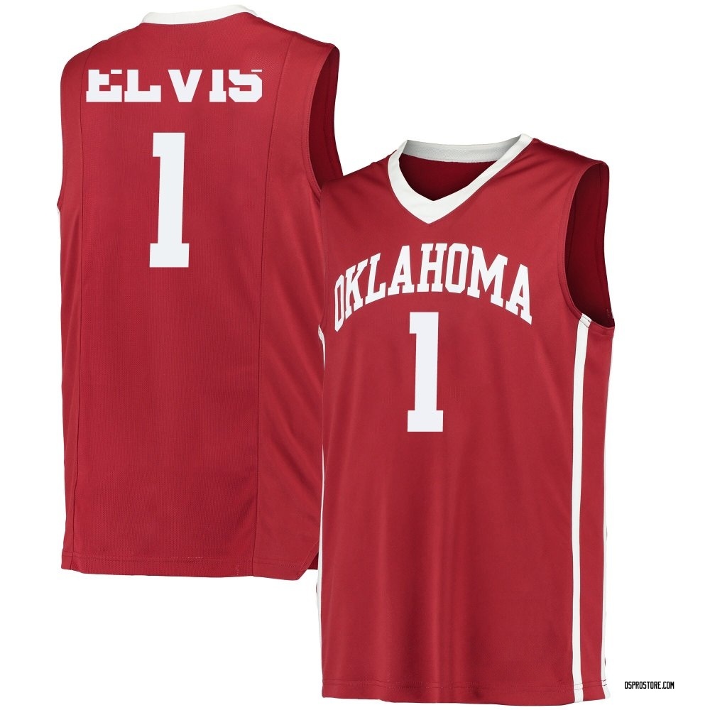 Men's Kobe Elvis Oklahoma Sooners Replica Performance Basketball Jersey - Crimson
