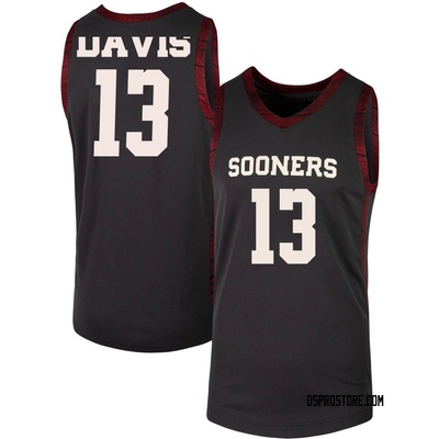 Men's Tae Davis Oklahoma Sooners Replica Basketball Jersey - Anthracite