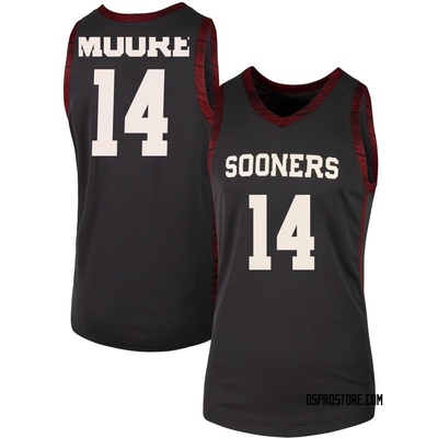 Women's Jalon Moore Oklahoma Sooners Replica Basketball Jersey - Anthracite