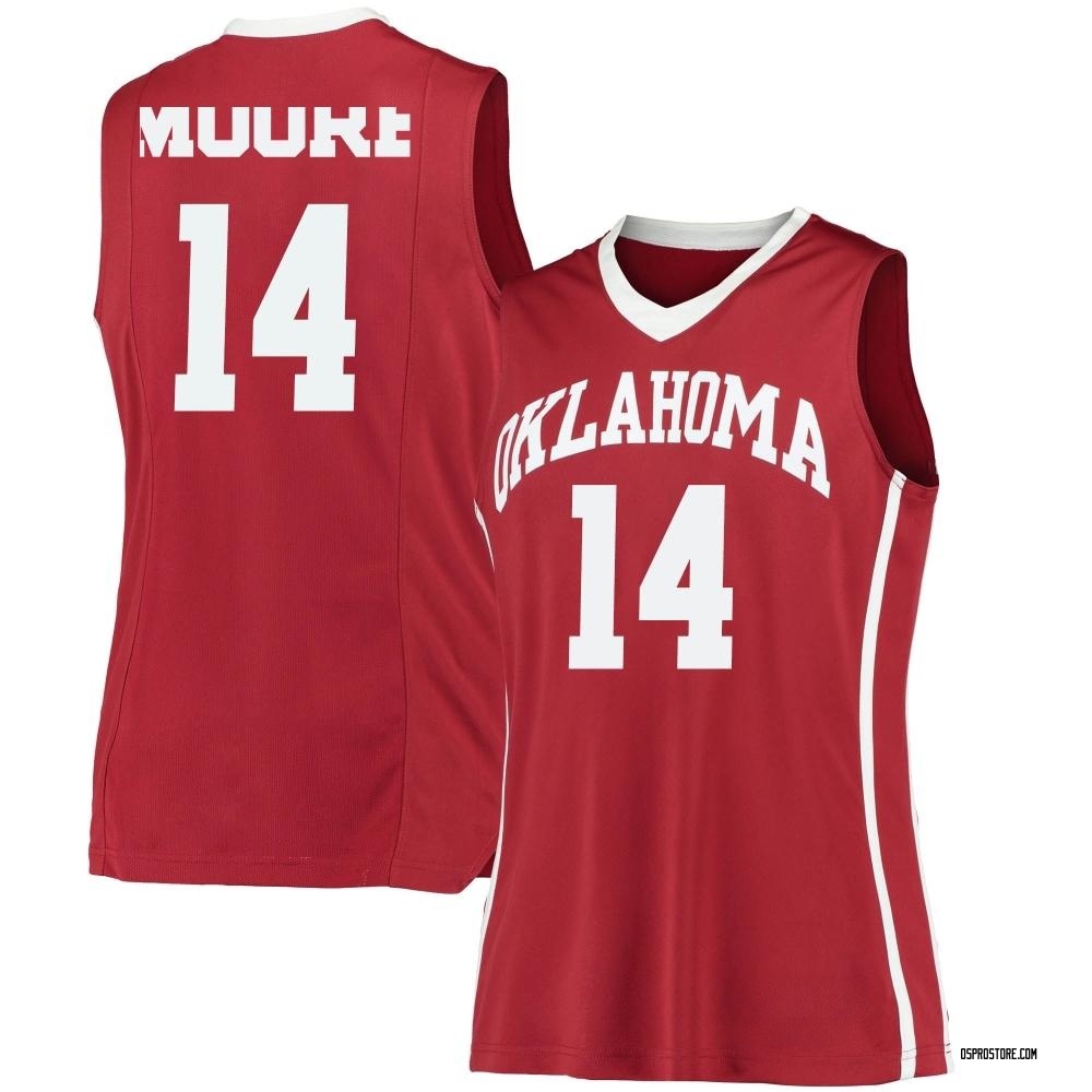 Women's Jalon Moore Oklahoma Sooners Replica Performance Basketball Jersey - Crimson