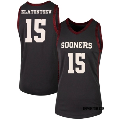 Women's Kirill Elatontsev Oklahoma Sooners Replica Basketball Jersey - Anthracite