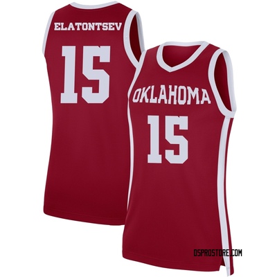 Women's Kirill Elatontsev Oklahoma Sooners Replica Basketball Jersey - Crimson