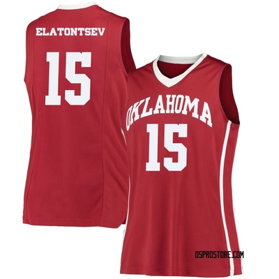 Women's Kirill Elatontsev Oklahoma Sooners Replica Performance Basketball Jersey - Crimson