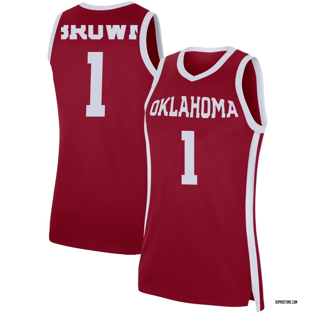 Women's Xzayvier Brown Oklahoma Sooners Replica Crimson Basketball Jersey - Brown