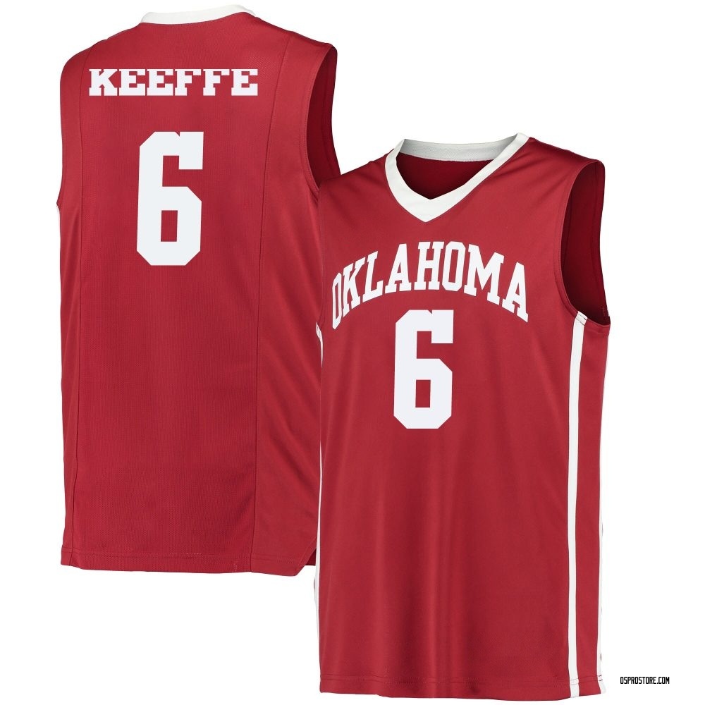 Youth Finley Keeffe Oklahoma Sooners Replica Performance Basketball Jersey - Crimson