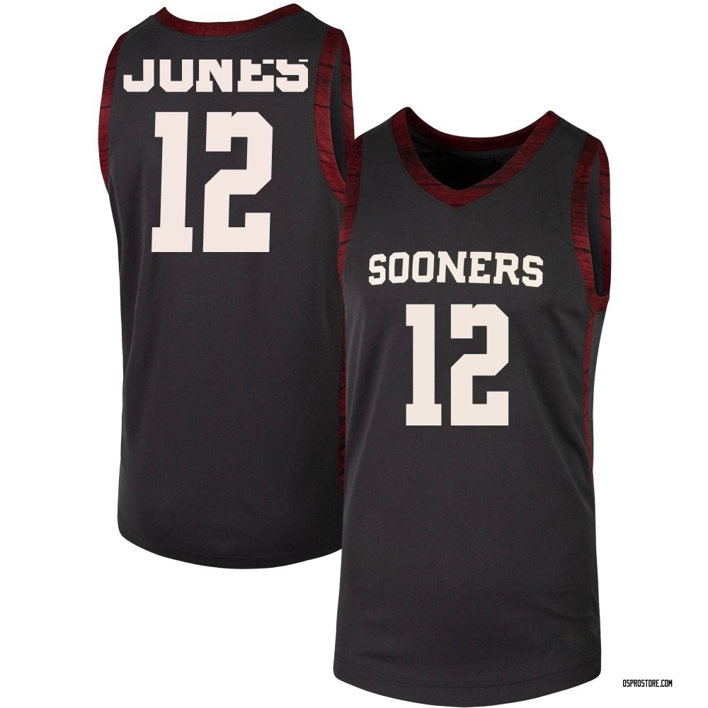 Youth Jadon Jones Oklahoma Sooners Replica Basketball Jersey - Anthracite