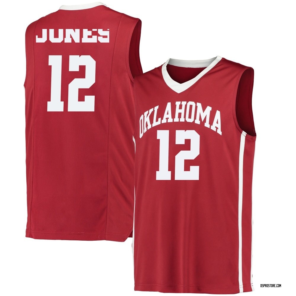 Youth Jadon Jones Oklahoma Sooners Replica Performance Basketball Jersey - Crimson