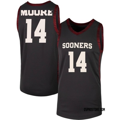Youth Jalon Moore Oklahoma Sooners Replica Basketball Jersey - Anthracite