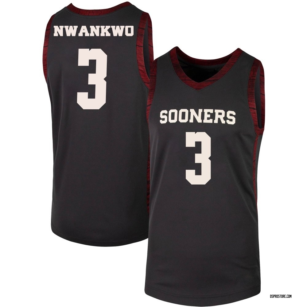 Youth Jeff Nwankwo Oklahoma Sooners Replica Basketball Jersey - Anthracite