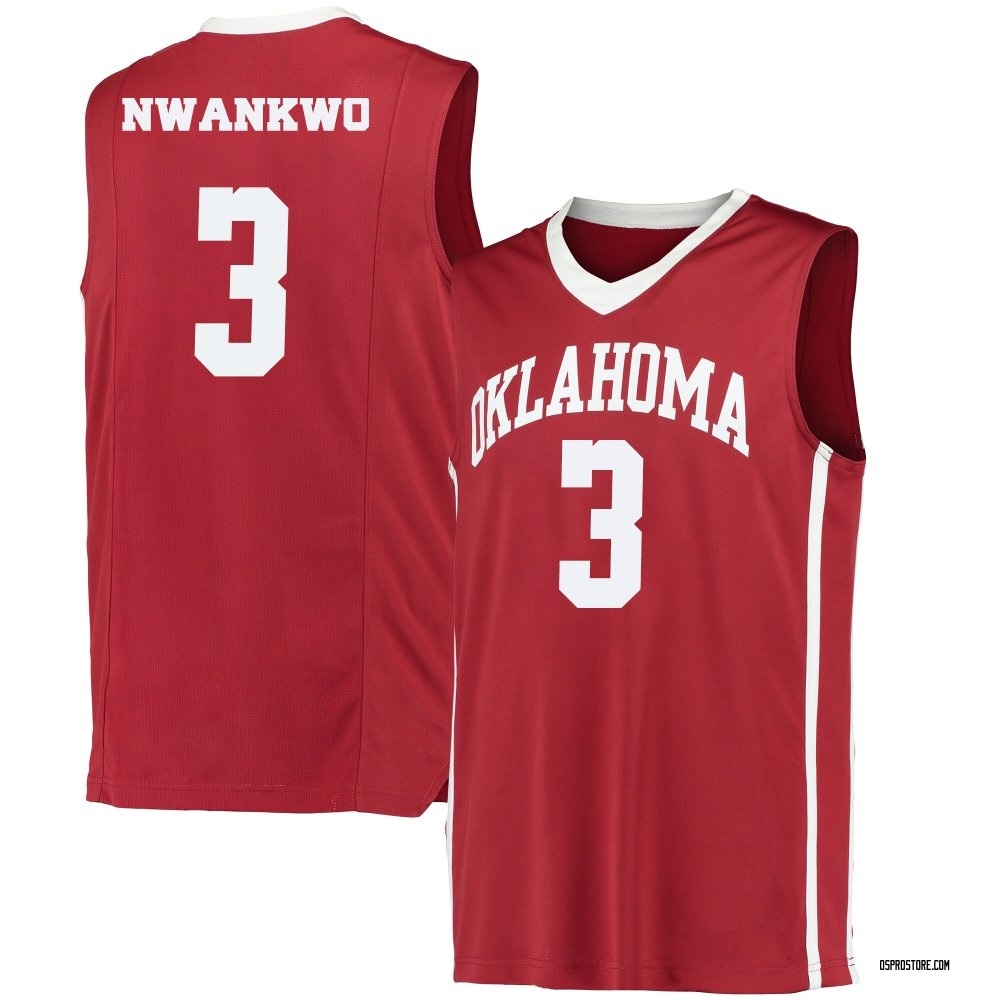Youth Jeff Nwankwo Oklahoma Sooners Replica Performance Basketball Jersey - Crimson