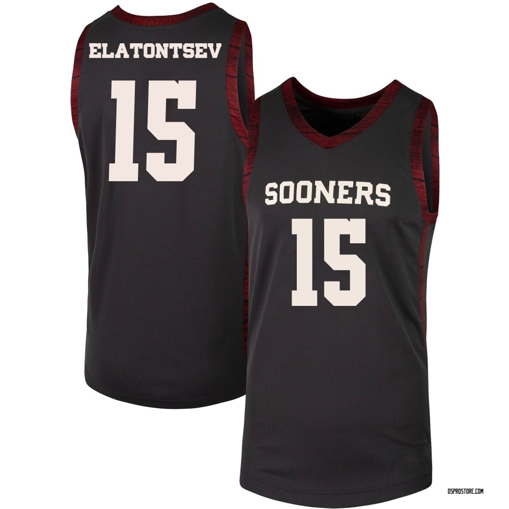 Youth Kirill Elatontsev Oklahoma Sooners Replica Basketball Jersey - Anthracite