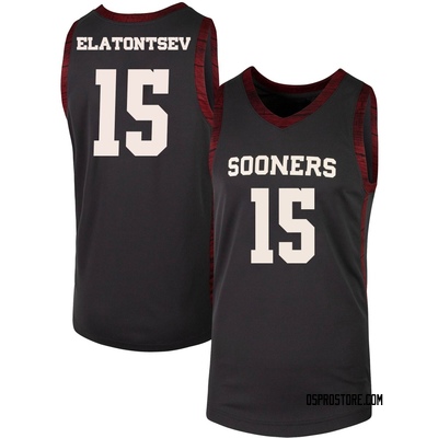 Youth Kirill Elatontsev Oklahoma Sooners Replica Basketball Jersey - Anthracite