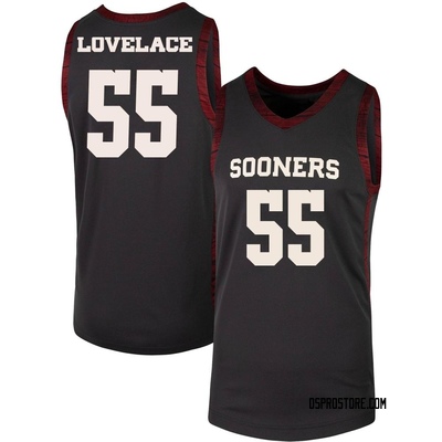 Youth Reid Lovelace Oklahoma Sooners Replica Basketball Jersey - Anthracite