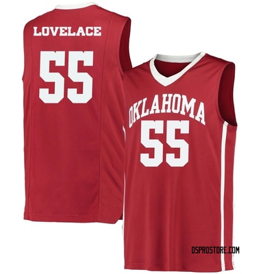 Youth Reid Lovelace Oklahoma Sooners Replica Performance Basketball Jersey - Crimson