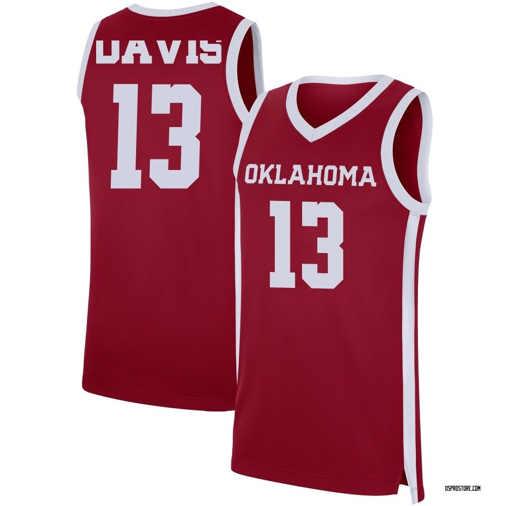 Youth Tae Davis Oklahoma Sooners Replica Basketball Jersey - Crimson